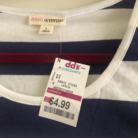 Blue and white striped crop top - Picture 2 of 3